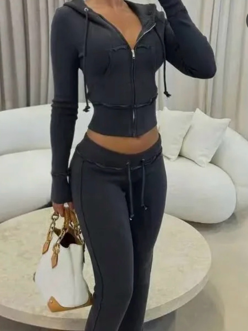 Hidden Cult Soft Knit SET in color CARBON